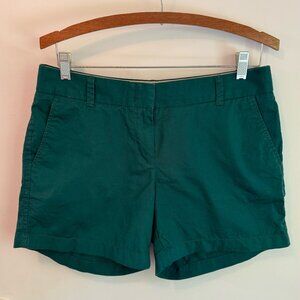 J.Crew Emerald Green Chino Shorts, Size 6